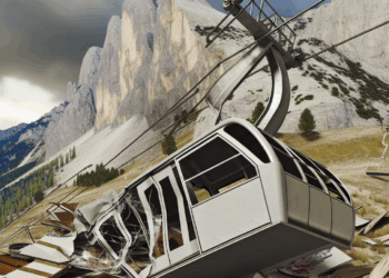 Cuatro personas murieron y una resultó herida al caer un teleférico por un barranco en Italia