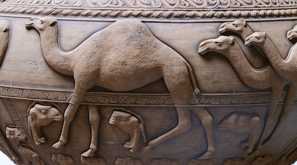 Hallan una extraña jarra de arcilla de hace 1.200 años con dibujos de camellos