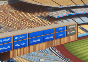 Dodger Stadium en una jornada de Opening Day