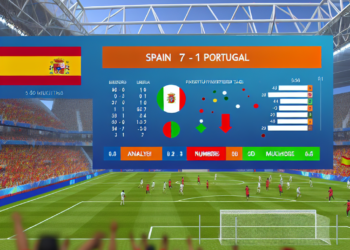 España 7 - 1 Portugal: resumen, resultado y goles