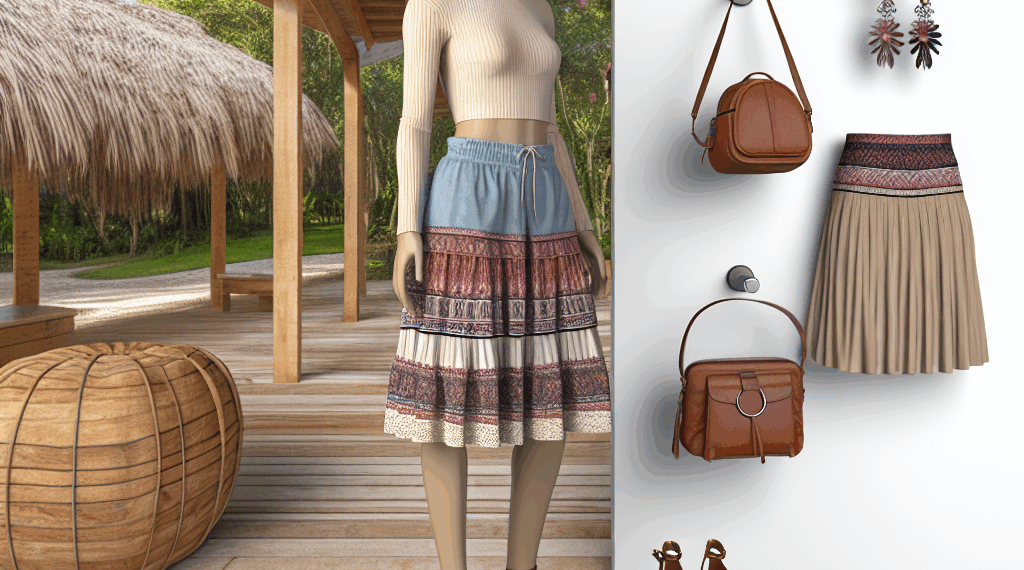 Ideas para vestir con faldas boho y sandalias planas en abril 2025