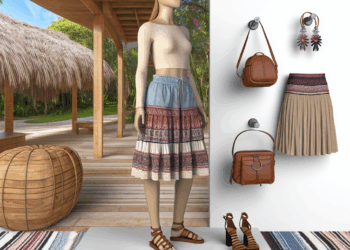 Ideas para vestir con faldas boho y sandalias planas en abril 2025