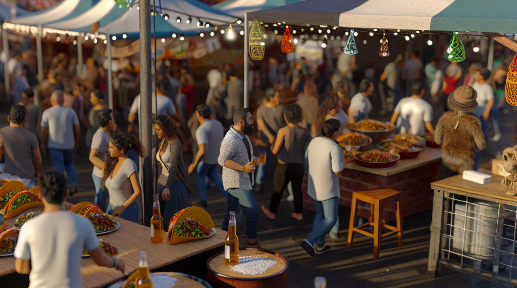 Festival de tacos y cervezas artesanales en Coyoacán