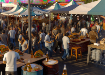 Festival de tacos y cervezas artesanales en Coyoacán