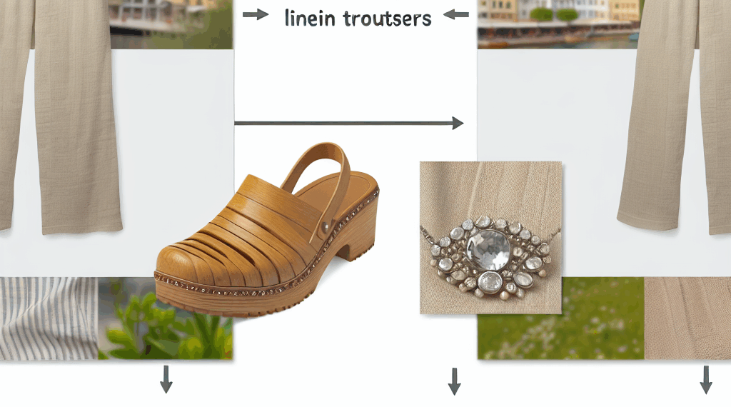 Cómo llevar pantalones de lino con zuecos Birkenstock Boston en primavera 2025