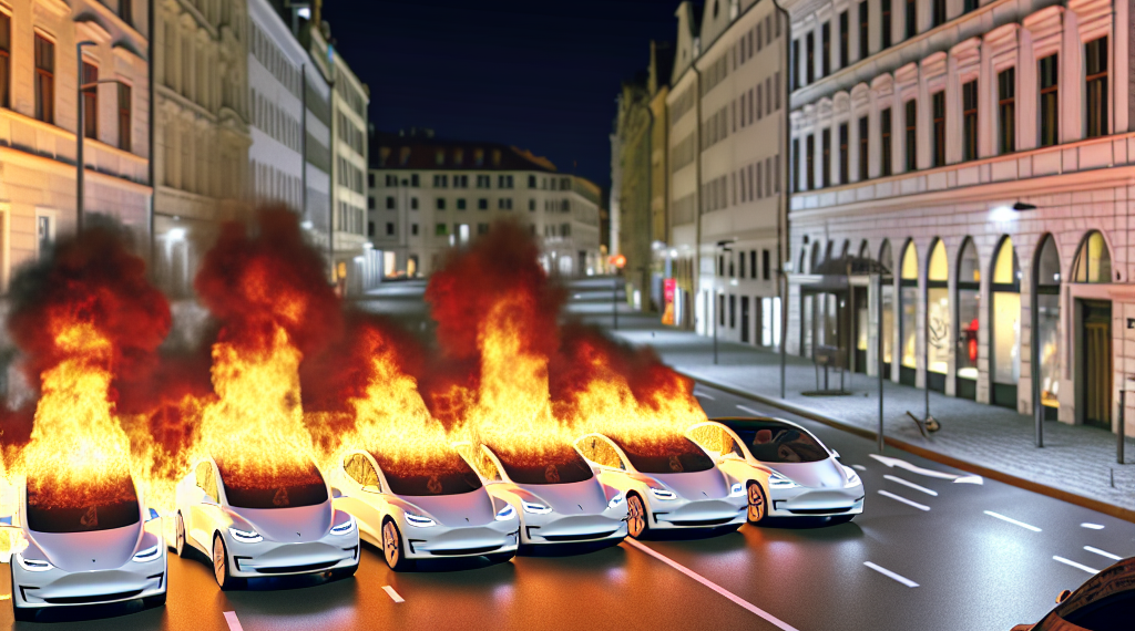 La Jornada - 16 vehículos Tesla son destruidos en un incendio en Roma