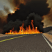Incendio en la carretera México-Pachuca, a la altura de Tecámac