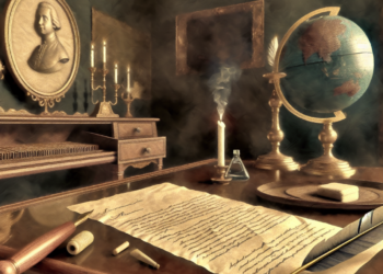 Carlos III y el príncipe Andrés con expresiones serias, uno en primer plano y el otro en un círculo rojo con signos de exclamación.