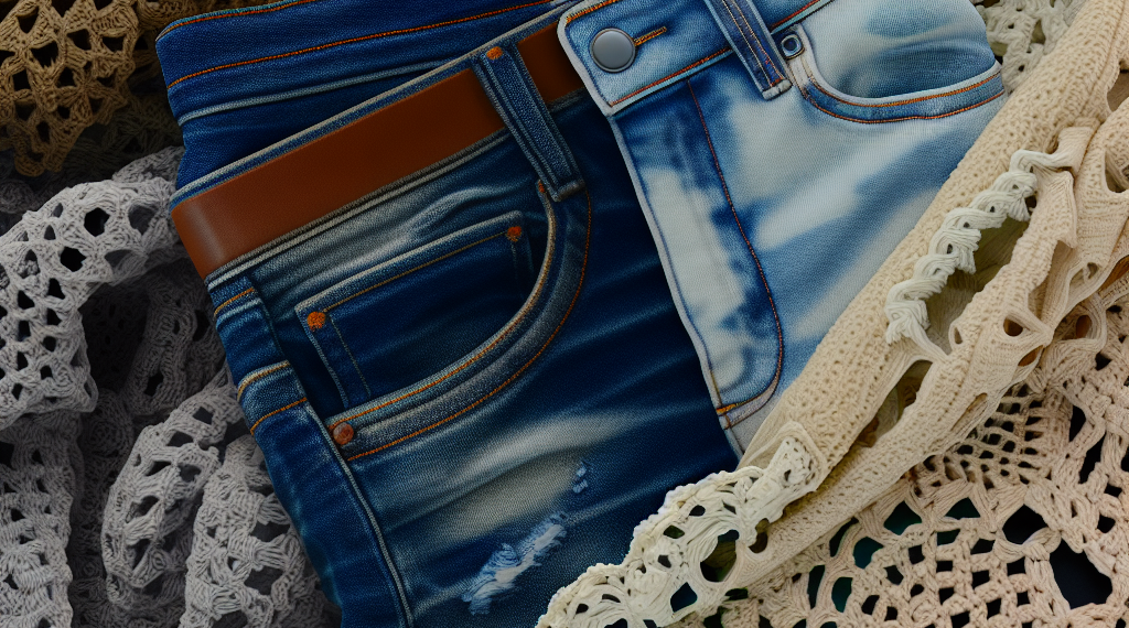 Ideas para combinar blusas de crochet bonitas con diferentes tipos de jeans en primavera 2025