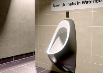 Investigadores de la Universidad de Waterloo han desarrollado nuevos urinarios que reducen el «salpicado» hasta un 1,4 % en comparación con los modelos estándar