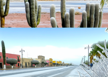 Continúa el frente frío en México; estados afectados con lluvias y rachas fuertes de viento