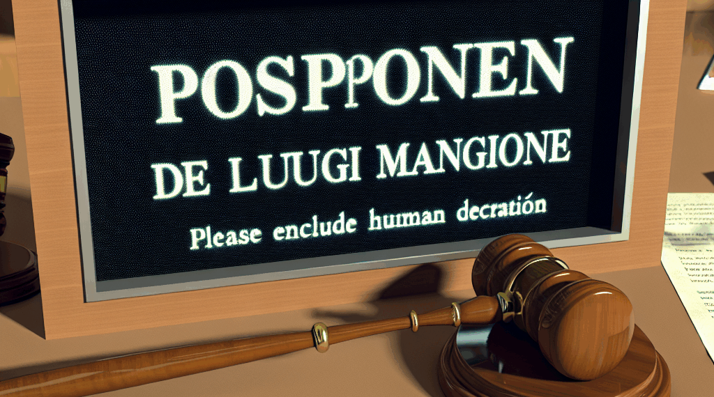 Aplazan comparecencia de Luigi Mangione