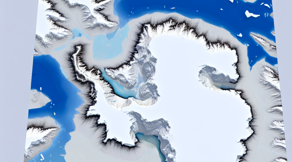 Difunden el mapa más detallado del paisaje oculto bajo la capa de hielo de la Antártida