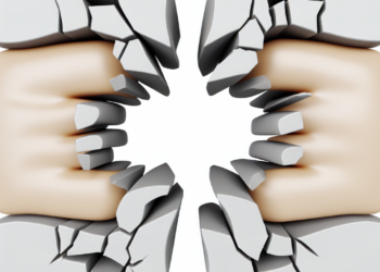 se está partiendo en dos mitades