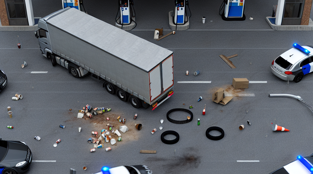 Se enfrentan a balazos trailero y policías afuera de una gasolinera con fatal resultado | VIDEO