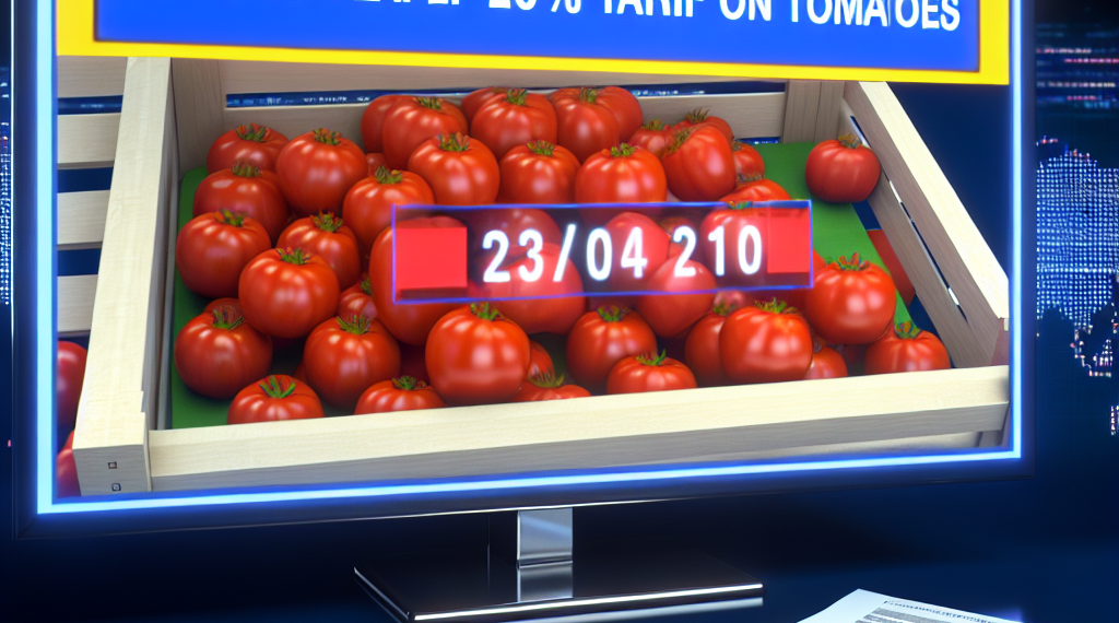 EU anunció que desde el 14 de julio impondrá aranceles del 20% al jitomate