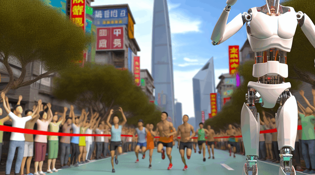 ¡Por primera vez! Robot humanoide corrió medio maratón en China