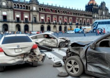 Coche cae dentro de la Plaza Lilas en la CDMX; hay una mujer lesionada – El Financiero