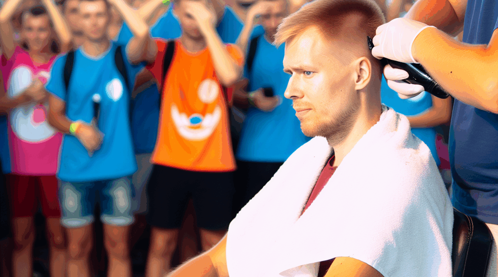 Álvaro Morales cumplió con su apuesta y fue rapado por Dionisio Estrada, Carolina Padrón y Desirée Monsiváis en pleno programa de ESPN. Foto: Especial