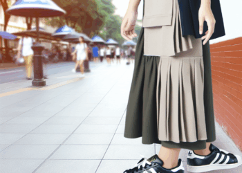 Ideas para llevar tenis adidas Superstar con faldas largas en Primavera-Verano 2025