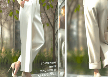 Cómo llevar pantalones blancos con zapatos de tacón vintage como Bella Hadid en primavera 2025