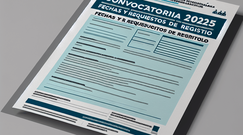 Convocatoria 2025, fechas y requisitos de inscripción