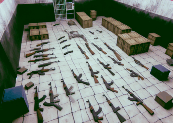 Aseguran autoridades arsenal en penal de Aguaruto en Culiacán