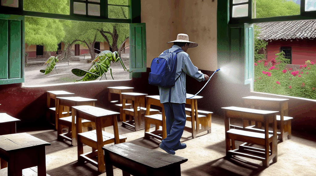 Maestra rocía insecticida sobre estudiantes de primaria en Michoacán