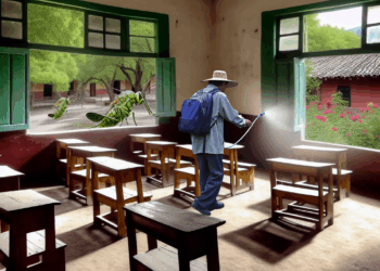 Maestra rocía insecticida sobre estudiantes de primaria en Michoacán