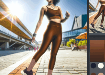 Eiza González luce chic con leggings color café y tenis New Balance en Los Ángeles