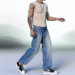 Cómo llevar baggy jeans con cintura elástica con sandalias y tenis en verano 2025