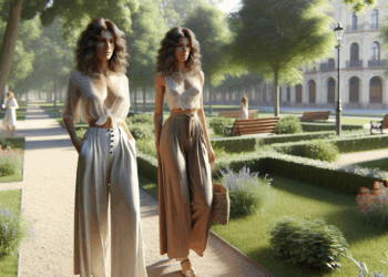 Cómo llevar pantalones palazzo con blusas de fiesta en verano 2025