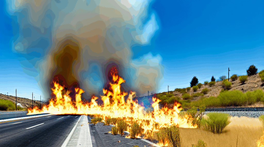 Incendio en la carretera México-Toluca 4 de mayo 2025