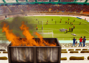 Se registra flamazo en un palco del Estadio Universitario