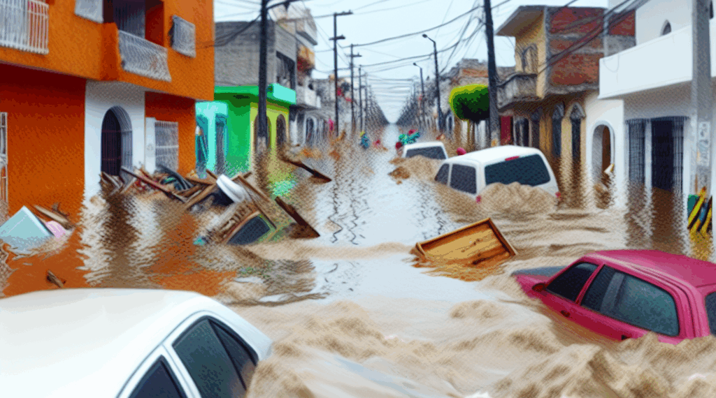 Lluvias torrenciales inundan Ecatepec: Vías colapsan en Edomex