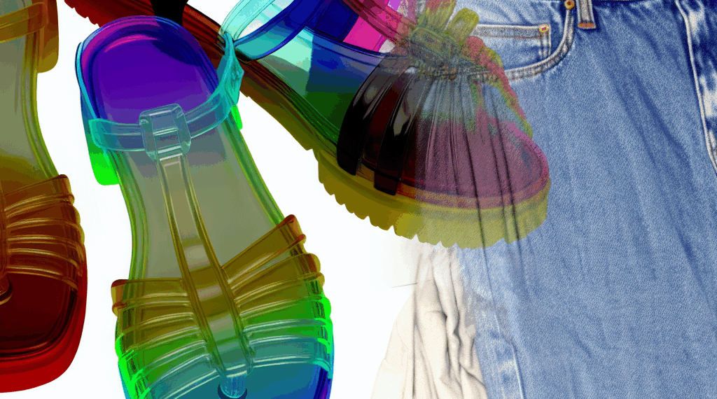 Me encantan las sandalias jelly y descubrí este truco para llevarlas con mis baggy jeans favoritos