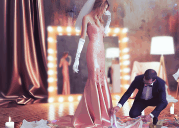 Con el vestido de Carrie Bradshaw y un vestido blanco de Chanel, Phoebe Tonkin se casó con Bernard Lagrange en Nueva York