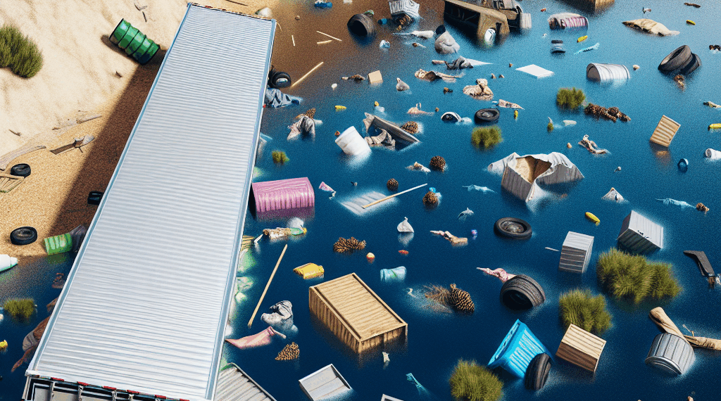 Pobladores arman rapiña acuática por tráiler que cayó en un lago de Tabasco