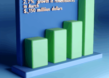 Remesas retoman crecimiento y suben 2.7% en marzo hasta los 5,150 millones de dólares