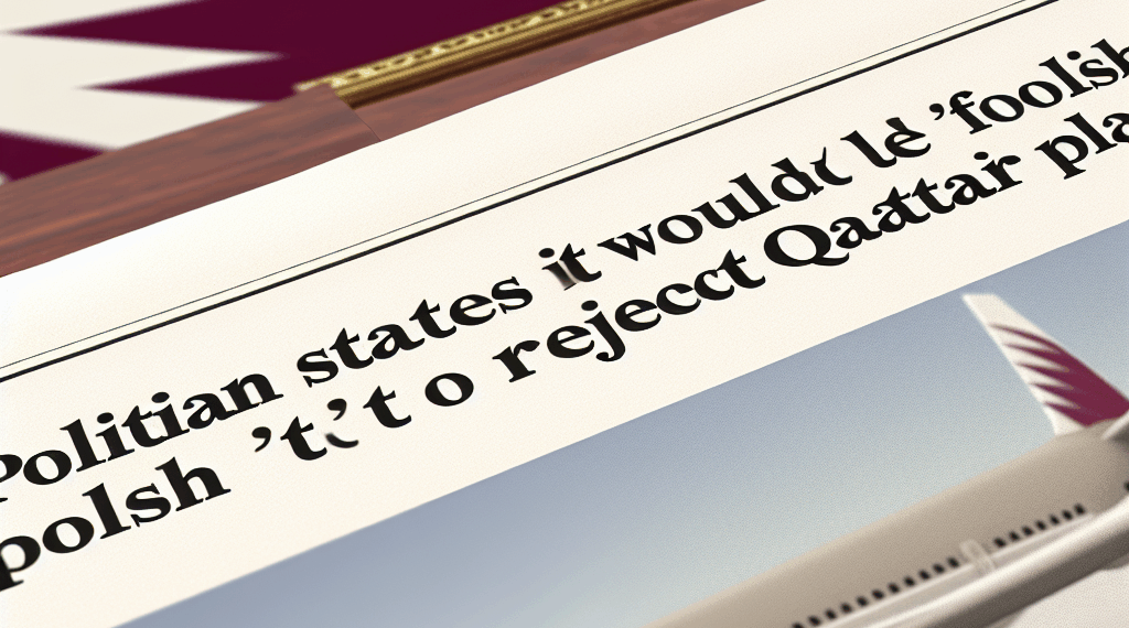 Trump dice que sería "estúpido" rechazar el avión ofrecido por Catar