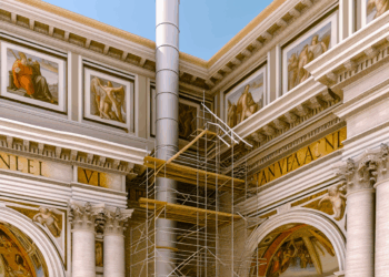 El Vaticano instala una chimenea sobre la Capilla Sixtina para las señales de humo del cónclave