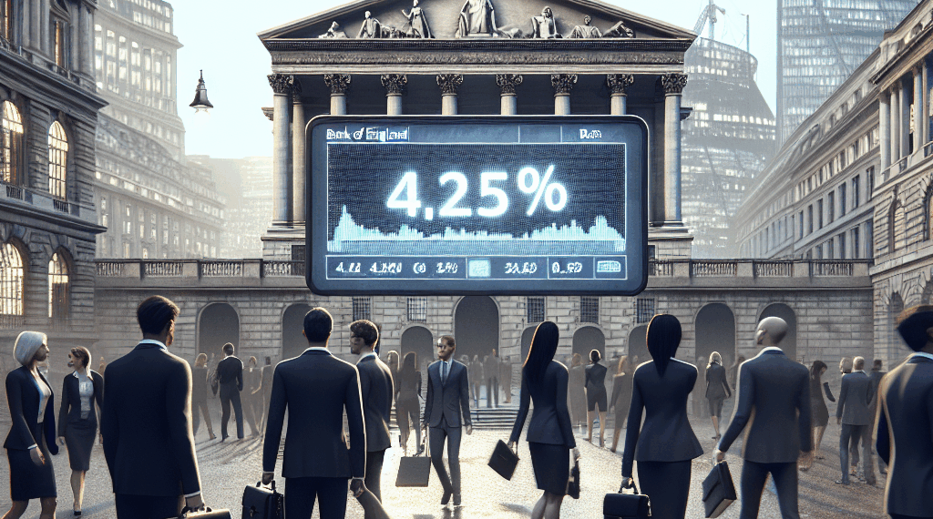 El Banco de Inglaterra mantiene sus tasas de interés en 4.25%