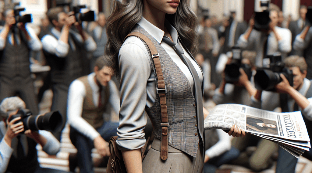 Belinda lleva chaleco y pantalones wide leg elegantes para reunirse con Tim Burton