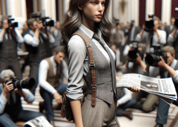 Belinda lleva chaleco y pantalones wide leg elegantes para reunirse con Tim Burton