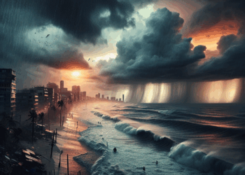 Ciclón “Cinco-E” evoluciona a depresión tropical y se coloca frente a costas de Chiapas