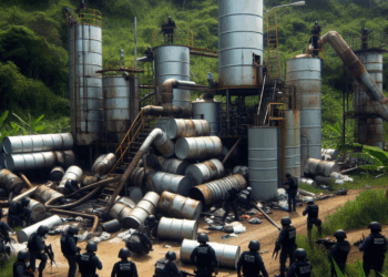 Encuentran y aseguran en Veracruz refinería ilegal