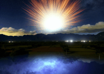 Rayo de luz que apareció en el cielo en la Huasteca Potosina ¿Qué es?