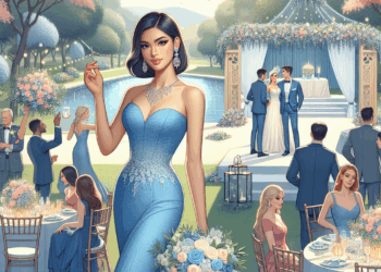 Cómo llevar el vestido azul drapeado perfecto para invitada de boda en Primavera-Verano 2025