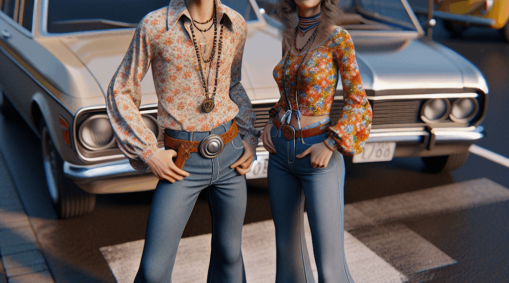 Inés de Ramón combina una blusa larga y pantalones acampanados como en los 70, para salir con Brad Pitt