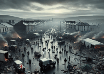 Ciudad de Irlanda del Norte vive tercera noche de disturbios antiinmigrantes